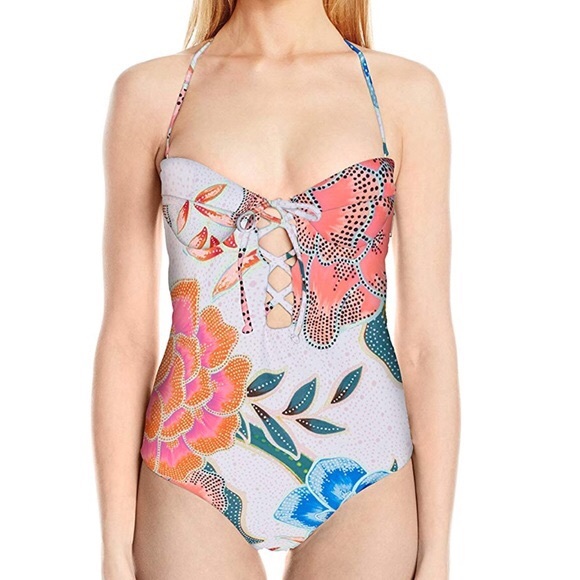 Mara Hoffman Other - Mara Hoffman Lattice Underwire One Piece Swim